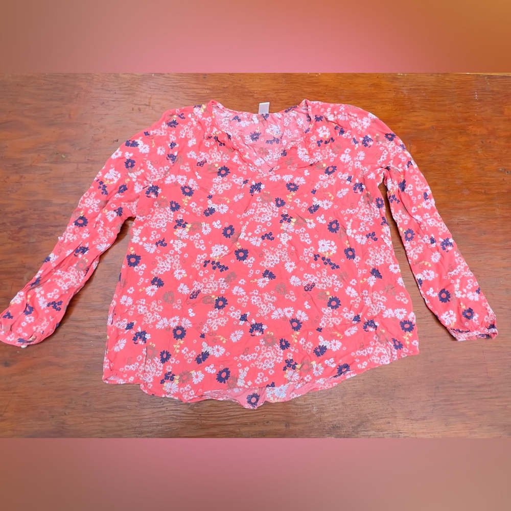 Women’s Old Navy Long Sleeve Floral Shirt Size Large